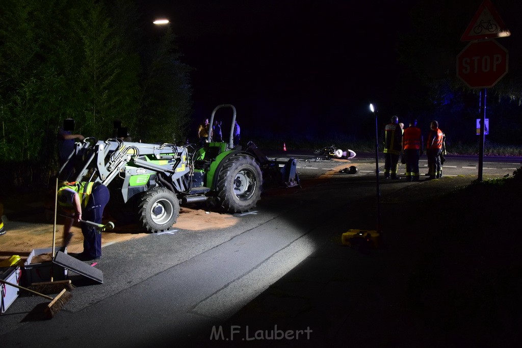 VU Krad Klein Traktor Koeln Hahnwald Bonner Landstr Unter den Birken P006.JPG - Miklos Laubert